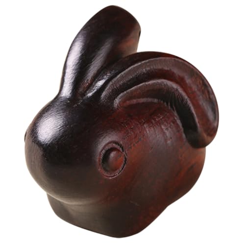 LIFKOME Porte-clés Motif Lapin du Zodiaque Décoratif Artisanal Lapin en Bois, Pendentif Rétro Ornement DIY pour Paquet et Trousseau de Clés