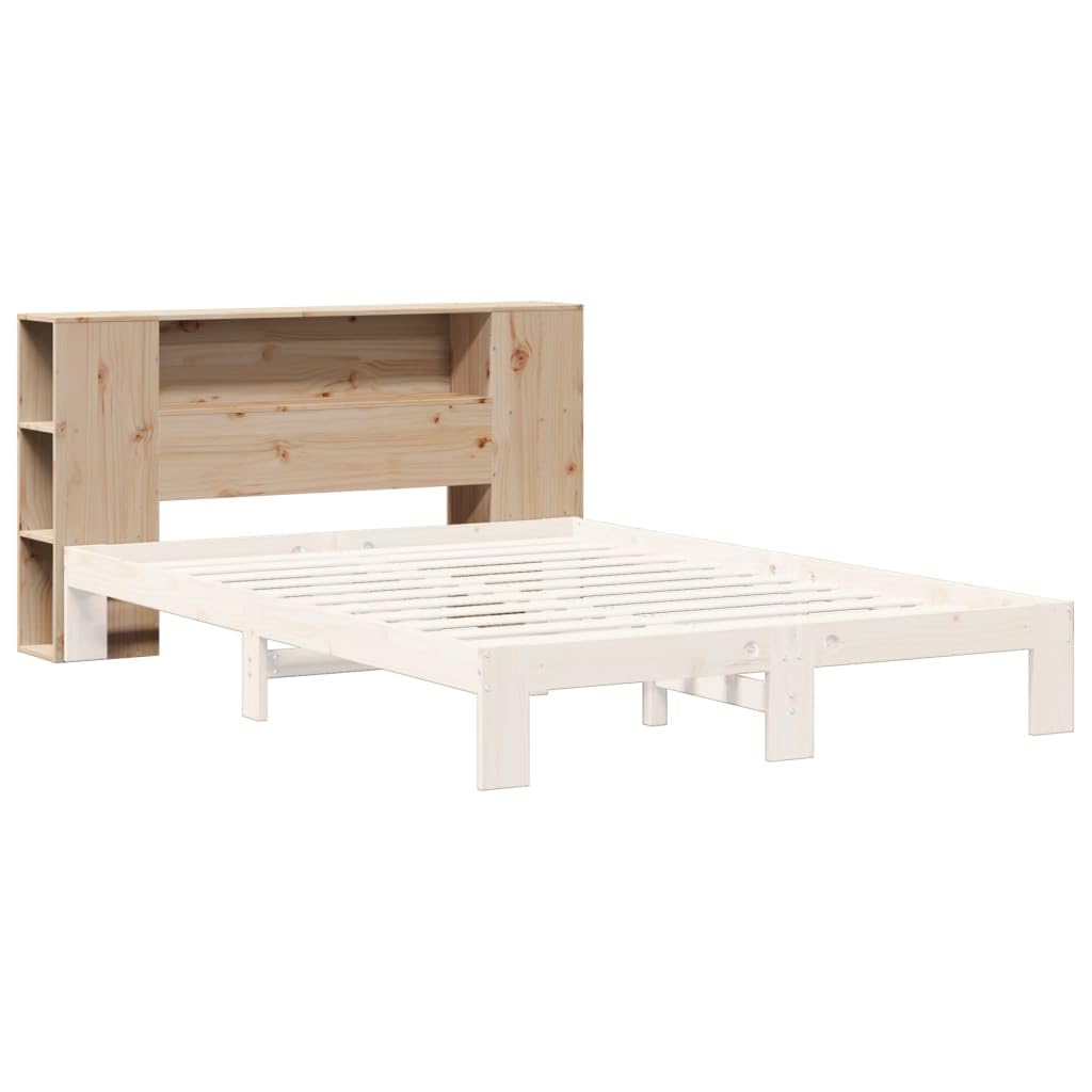 vidaXL Cabecero de Cama con almacenaje Madera Maciza de Pino 135 cm