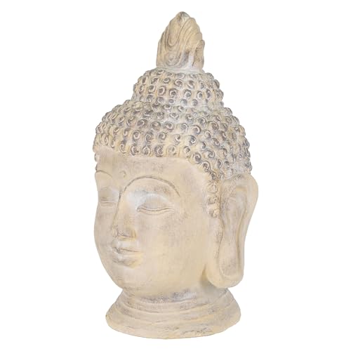 ECD Germany Buddha Figur 55 cm Beige/Grau, Kunststein Polyresin, Kopf Statue Skulptur Dekofigur Feng Shui Kunststeinfigur Dekoration Gartenfigur Asien Dekorationsobjekt Steinfigur, für Haus und Garten ECD Germany Buddha Figur 55 cm Beige/Grau, Kunststein Polyresin, Kopf Statue Skulptur Dekofigur Feng Shui Kunststeinfigur Dekoration Gartenfigur Asien Dekorationsobjekt Steinfigur, für Haus und Garten