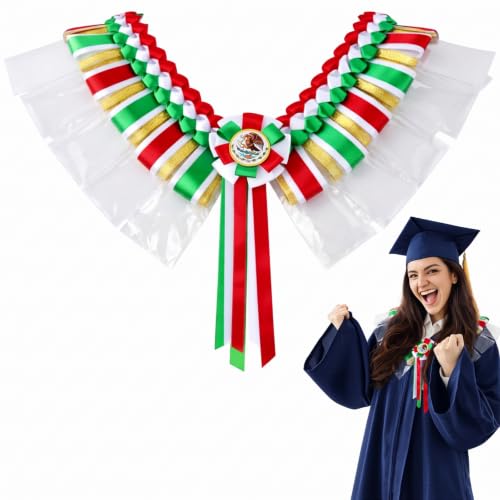 Norme Class of 2026 Mexican Graduation Money Sash Mexico Flag Braided Stole Mexican Graduation Money Gift Green White Red Cash Holder Party Supplies Grad Sash Decoration for Senior Graduates by Norme - Used condition - US$14.57