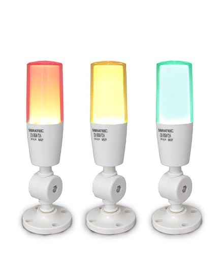 Torre Luminosa LTA-505N 3 cores LED | Sinalização Contínua + Alarme Sonoro 220V