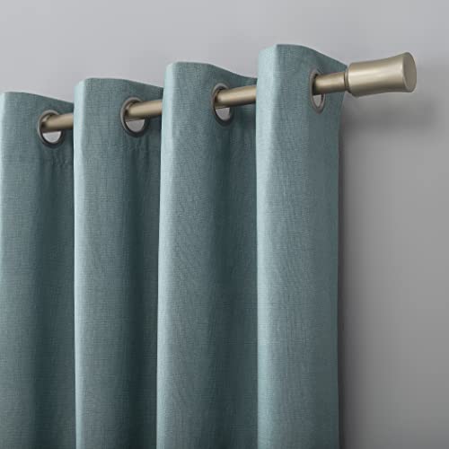 Sun Zero Columbia Thermal Insulated 100% Blackout Grommet Curtain Single Panel, 50" x 63", Mineral