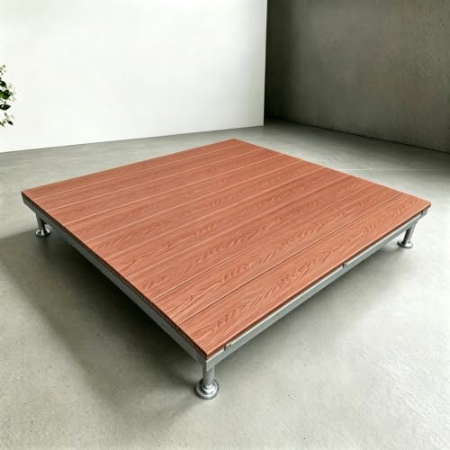 Deck Platform Imitation Wood Texture Appearance, Adjustable Support Feet DIY