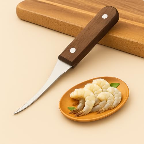 Image of Machado Ultra-Sharp Shrimp Cord Opener | Shrimp Deveiner| Seafood Peeling Tool | Lobster Cord Remover Stainless Steel Kitchen Knife with ABS Plastic Handle (1-Pcs)
