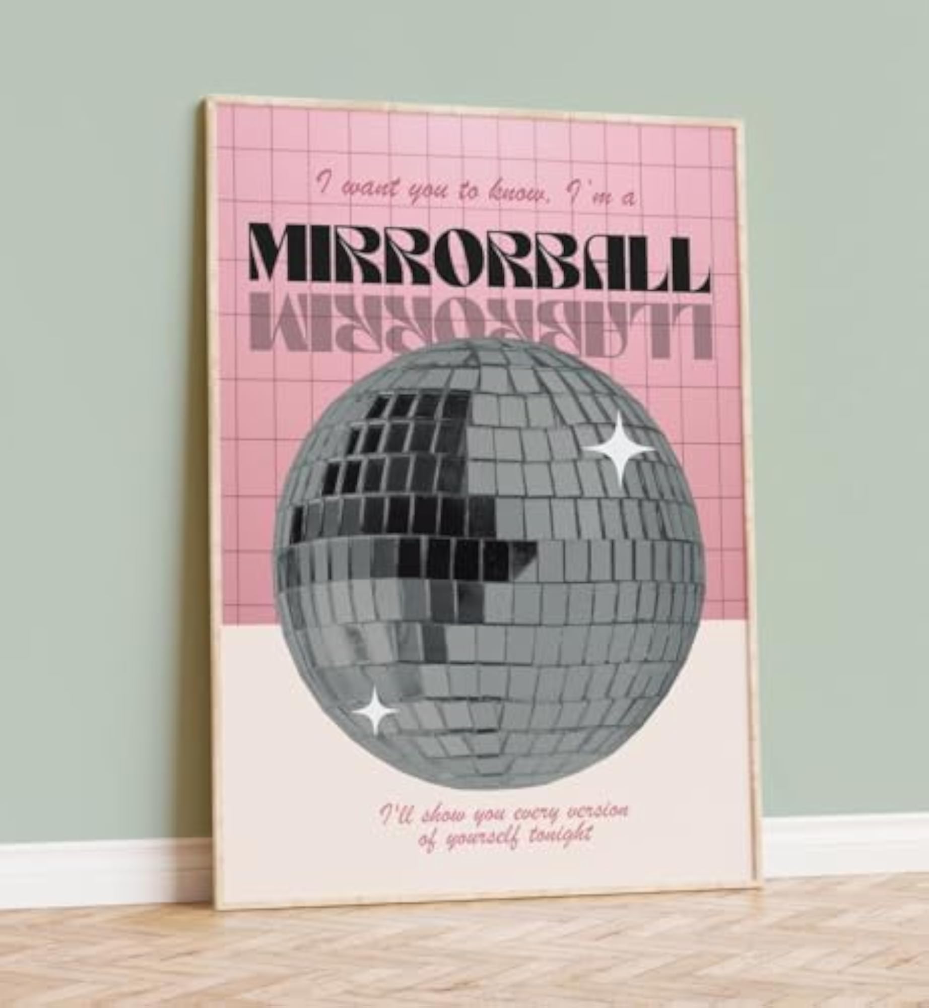 Taylor's Mirrorball A4 Poster for Pop Singer Lovers