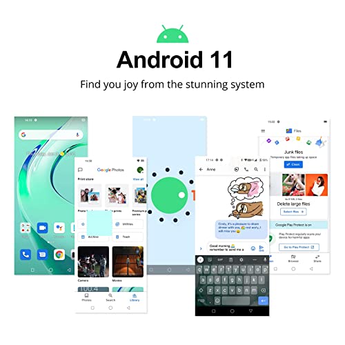 Oukitel Unlocked Cell Phones C21 Pro 6.39" Hd+ Android 11 Unlocked Smartphone 4Gb+64Gb 256Gb Expandable 21Mp Camera 4000Mah Mobile Phone 3.5Mm Earphone Jack, 4G Dual Sim, Face Id, Fingerprint (Green) #TOP1