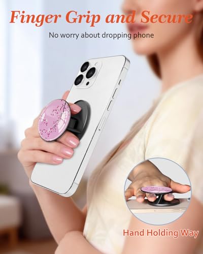 Image of Magnetic Phone Grip, Cute Finger Grip Phone Stand, Blossom