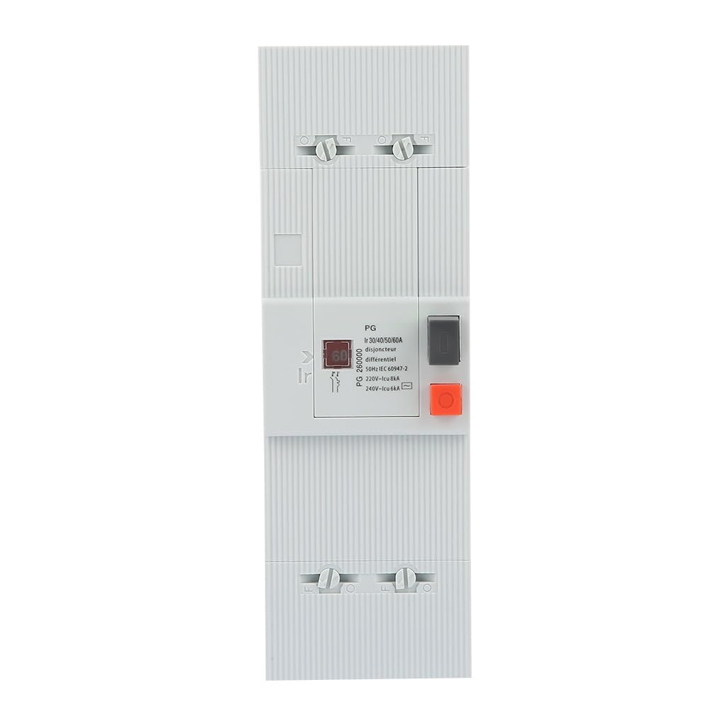 Jadeshay Disjoncteur Électrique 30-60A 50Hz / 60Hz 2P Disjoncteur Commutateur d'air de Protection Interrupteur Basse Tension Commutateur avec Protection Multiple pour Système Électrique