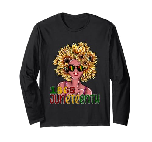 1865 Juneteenth Sonnenblume Afro Pride Langarmshirt