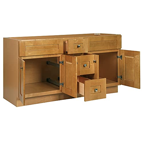 Image of Design House Brookings Bathroom Vanity, 60 inch, Modern Birch | Adjustable Hinges, Freestanding, Contemporary /Modern, Wood, Bath, 599019-MBH