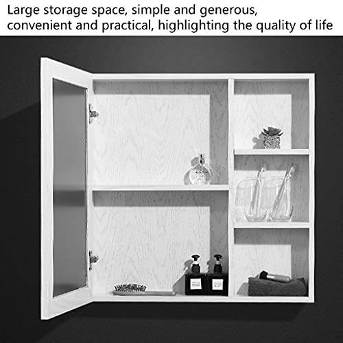 Generico mobiletto del Bagno,Spazio Bagno in Alluminio Bagno a Parete con Specchio Contenitore Sospeso in Alluminio Multifunzionale, per Bagno