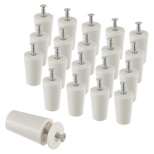 EPLZON 40mm Bianco Fermi per Tapparelle bianchi Tappi per tende per tende a rullo e tende comprese rondelle e viti (confezione da 20pezzi)