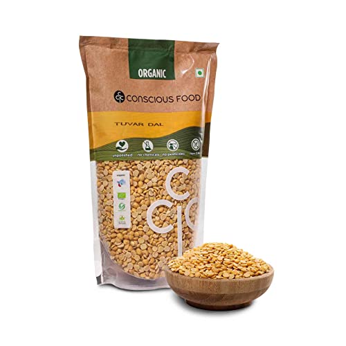 Image of Conscious Food Organic Pigeon Pea | Value Pack | Tuvar Dal - 1.5kg, Pack of 3 (500g x 3)