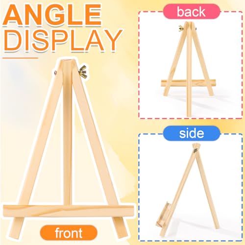 ESRICH 16 Pack 9 Inch Wood Easels, Easel Stand for Painting Canvases, Art and Crafts, Tripod, Painting Party Easel, Kids Student Tabletop Easels for Painting, Portable Canvas Photo Picture Sign Holder by ESRICH - Image 4