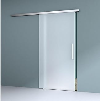 Durovin 900 × 2050mm Internal Sliding Glass Door – 8mm Fully Frosted Tempered Glass, Premium Hardware, Bar Handle, Heavy-Duty 5ft Track for Bathroom, Kitchen, Living Room & Bedroom