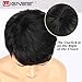 WIGNEE Short Pixie Cut Human Hair Wigs With Bangs for Black Women (1B)