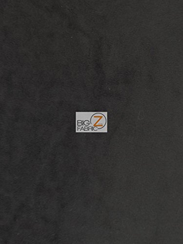Big Z Fabric SOLID MINKY FABRIC - Black - 58"/60" WIDTH SMOOTH MINKY SOLD BY THE YARD
