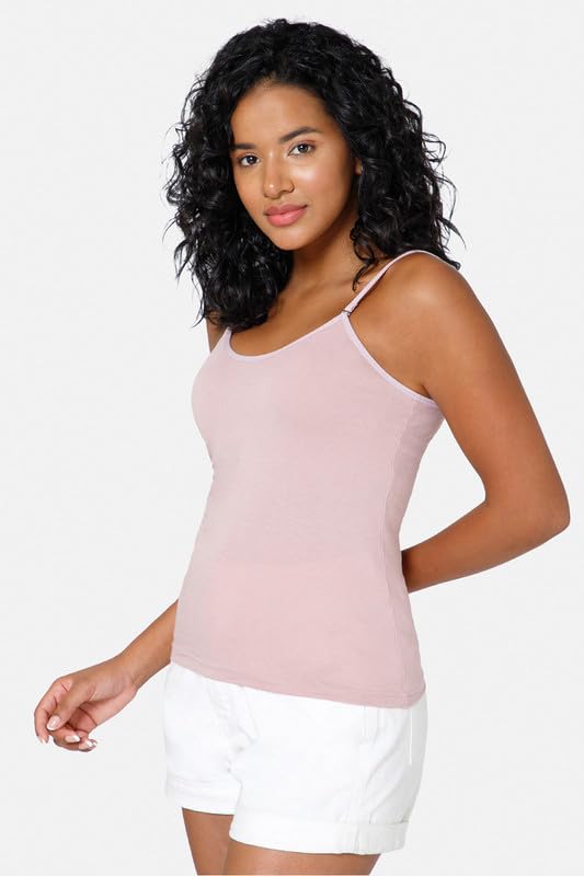 Image of Intimacy Cotton Camisole for Women with Adjustable Spaghetti Straps Comfortable Everyday Wear Camisole Slip for Women