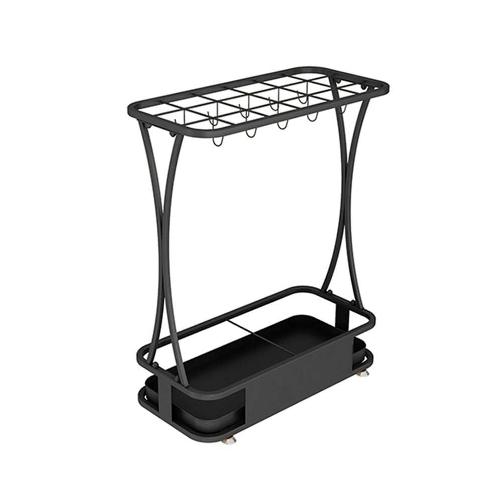 Gardeneea Umbrella Stand, Umbrella Umbrella Stand Rack,Umbrella Stand Hotel Large-Capacity Wrought Iron,Detachable and Easy to Install Umbrella Storage Rack,for Hallway Foyer/White/21 Holes (Black 18