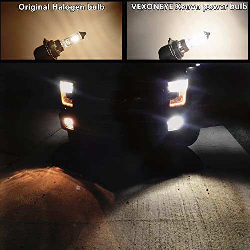 Vexoneye 9003/H4 Halogen Headlight Bulb, White Light 64193 12342 P43T 12V 60/55W 5000K 2 Pack Long Life #TOP3