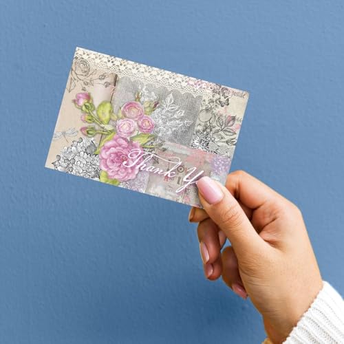 Image of Great Papers! Vintage Scrapbook Thank You Note Card and Envelope, 4.875 inch x 3.375 inch, 24 count (2025021)