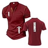 Design A Maniche Corte Con Stampa Fitness: Questa Maglietta Casual Da Uomo A Maniche Corte Presenta Una Chiusura Con Bottoni Ed è Decorata Con Raffinate Cuciture A Contrasto. Il Taglio Di Alta Qualità Garantisce Una Migliore Vestibilità E Una Maggiore Flessibilità Per Le Attività All'Aperto