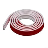 Bordo flessibile da parete in rilievo, colore bianco, per cornici di specchi, mobili, decorazione per la casa, 27 mm x 6 m (scheda interna 36 mm)