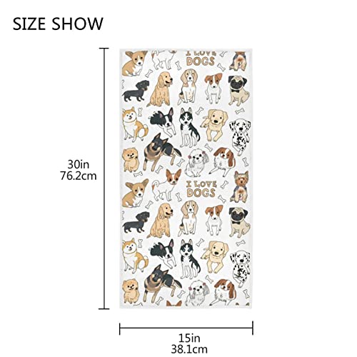 Pfrewn Cartoon Dog and Bone Hand Towels #TOP11