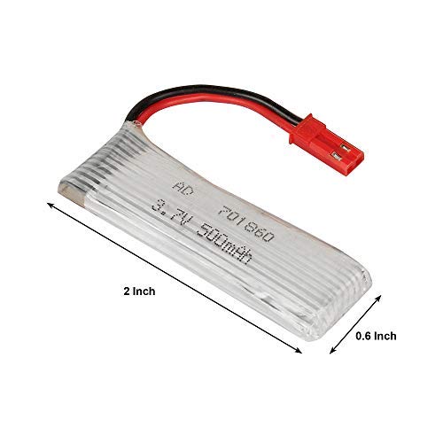 New 3.7 V 500 mAh 25C LiPo Rechargable Battery for Drone, RC , Helicopter-image-36