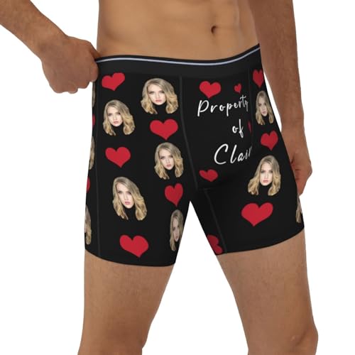 Personalized Boxers for Men, Customized Long Underwear, Boxers with Face on Them, Gifts for Boyfriend Husband4
