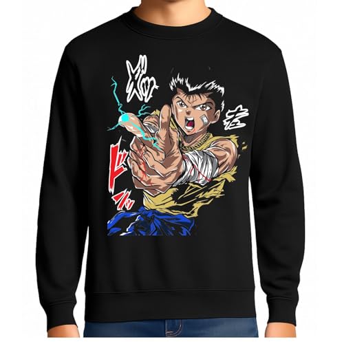 Sudadera YuYu Hakusho Reigan jersey anime cuello redondo manga larga gris XS