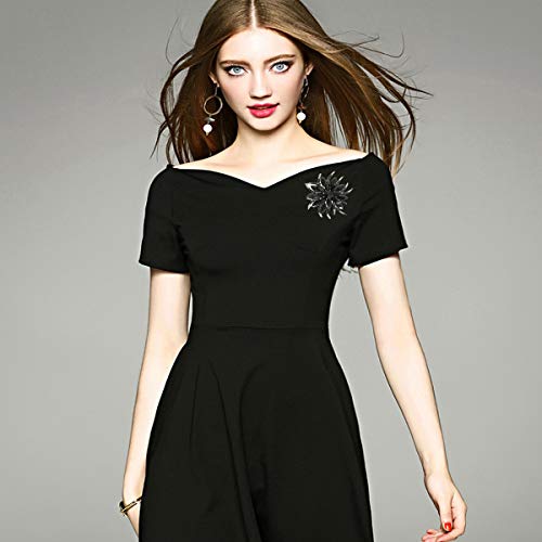 Brooches For Women With Crystal,Big Flowers Brooch Pins,Vintage Brooch Gifts For Mother's Day/Daily/Birthday, Black #TOP5