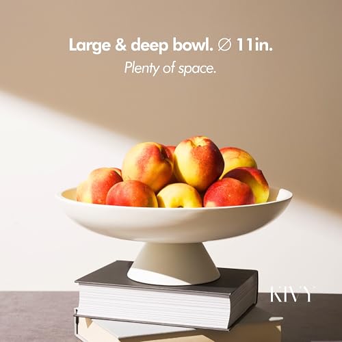 Large Decorative Concrete Fruit Bowl for Kitchen Counter
| Modern Key Bowl in Cream White for Entryway Table
| Pedestal Concrete Bowl for Keys and Home Decor