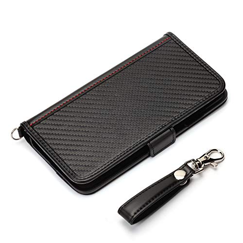 PGA Premium Style iPhone 11 Pro �t���b�v�J�o�[ PU���U�[�_���[�W���H �J�[�{�����u���b�N �P�[�X PG-19AFP04BK
