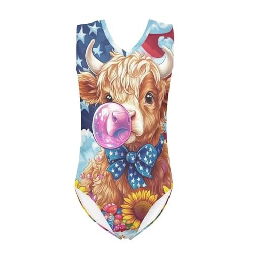 Image of Swimsuits for Girls 3-14 Sleeveless Bathing Suit for Kids Summer One Piece Swimming Suits