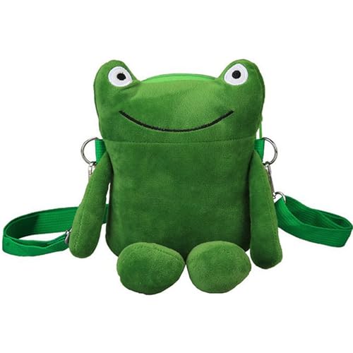 Crossbody Bag for Women, Plush Frog Crossbody Bag with Adjustable Strap, Cute Shoulder Purse for Girls