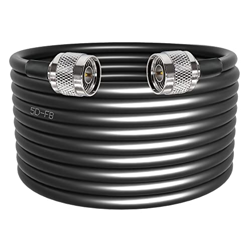 N型コネクタ 同軸ケーブル 5D-FB TUOLNK Nオス-Nオス 低損失 同軸 ケーブル 49.2ft (15M) Wifi ルーター アンテナ用 N型ケーブル