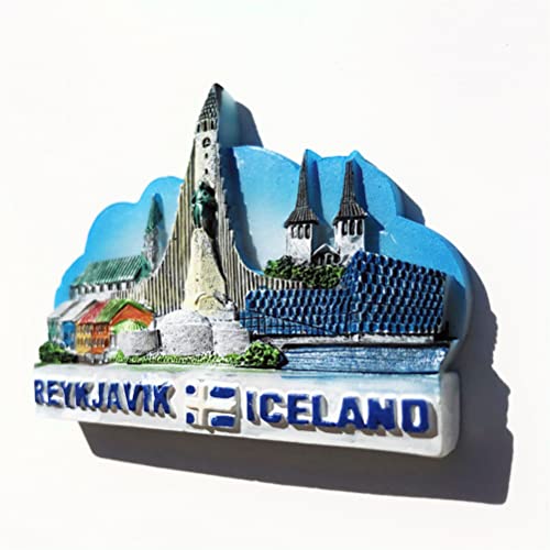 Imán decorativo Reykjavik Islandia 7.2x5.2 cm miniatura 4