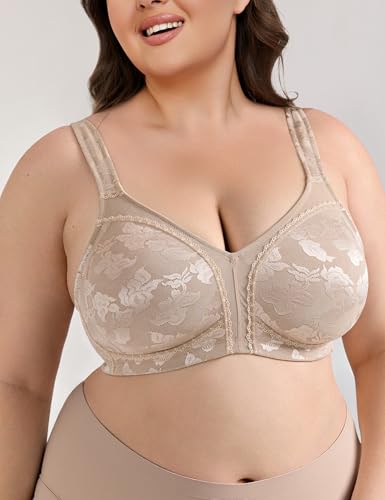 Image of Wingslove Women's Minimizer Bras Full Coverage Wirefree Comfort Plus Size Bra Large Bust Non Padded