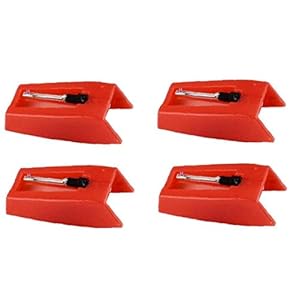 4 Pack phonographes Aiguille, Diamant Stylus Remplacement Aiguille pour phonographe, Crosley, LP, Turntable