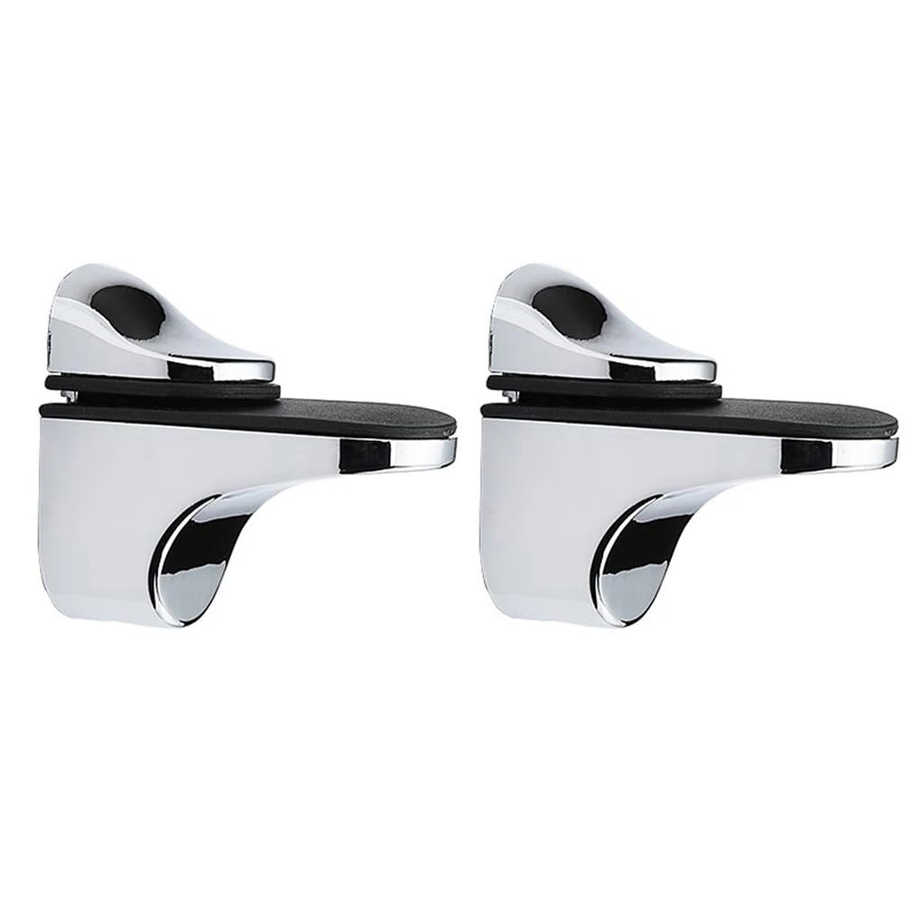 Glass Clamps 2/4/6Pcs Glass Clamp Adjustable Zinc Alloy Clip Shelf Holder Flat Back Mount(6pcs)