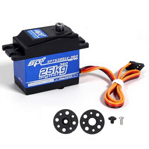 Servo numérique en métal Dilwe 25KG à rotation continue avec accessoires pour robots RC