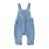 PURSKYY Baby Girls Overalls Jumpsuit Baby Denim Romper Outfits Infant Girls Jeans Jumper Bodysuit Ne