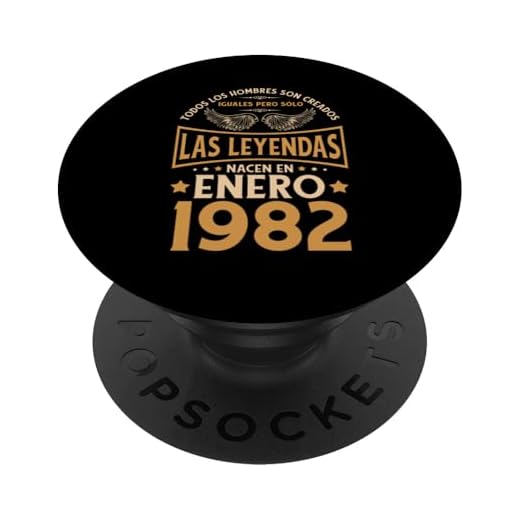 Cumpleaños Hombre Regalos Las Leyendas Enero 1982 PopSockets PopGrip Intercambiable