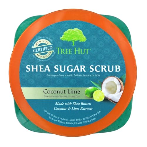 Image of Tree Hut Shea Sugar Scrub - Coconut Lime - 18 oz - Exfoliating Body Scrub for Smooth, Glowing Skin - Made with Real Sugar and Shea Butter