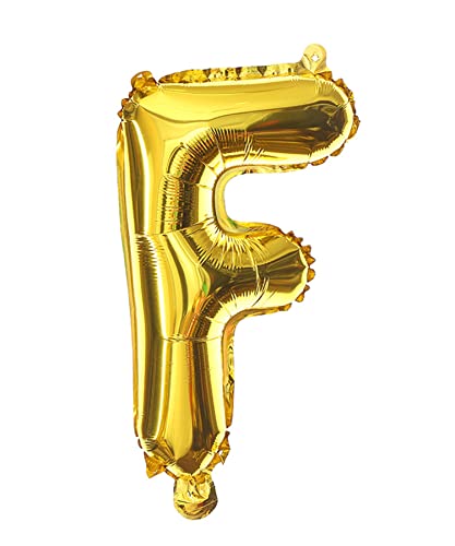 アルファベットバルーン (F, Gold) お誕生日 飾り付け ベビーシャワー フォトプロップス パーティーグッズ 風船 お祝い イベント バルーン 風船 パーティー