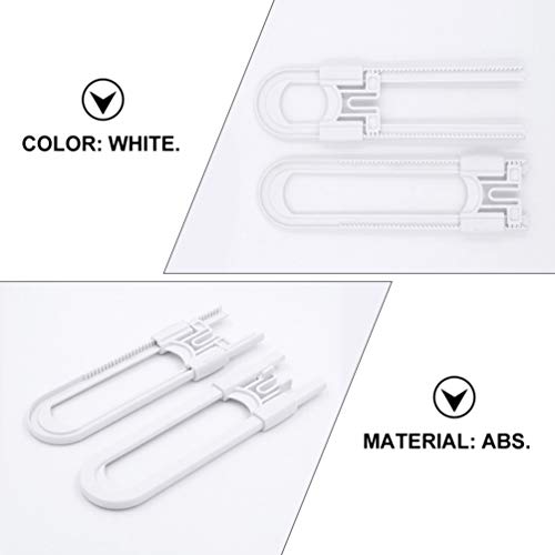 Toyvian 4Pcs Travas de ArmÃ¡rio Deslizante de SeguranÃ§a Infantil Em Forma de U Trava de SeguranÃ§a