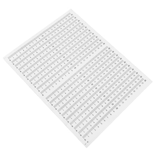 TIDTALEO 20個 粘着強力 定規テープシール 防水 黒字白地 粘着式計測ステッカー 手作り測定用 貼付簡単 多用途計測ラベル