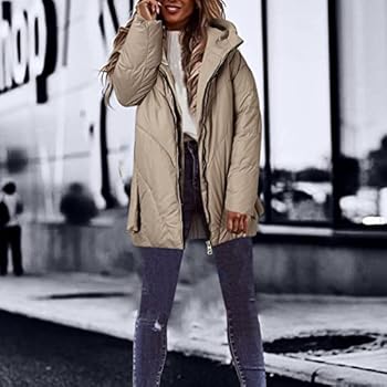 XUEJIANN Winterjas voor dames, donsjack, warme katoenen jas