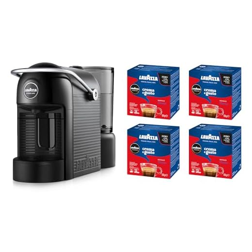 PowerBank Lavazza A Modo Mio Jolie Evo, Macchina per Caffè Realizzata con 36% di Plastica Riciclata, Macchina Espresso con 64 Capsule Lavazza A Modo Mio Crema e Gusto Classico Incluse, Nera